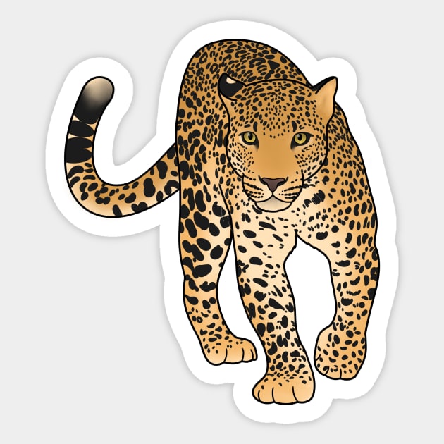 Leopard Cat, Love Big Cats Sticker by logiamerch